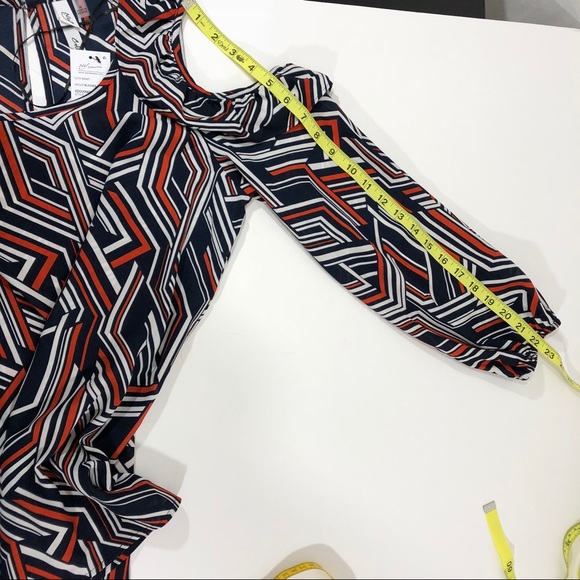 NY Collection Printed Cold Shoulder Ruffle Size M - Picture 8 of 8